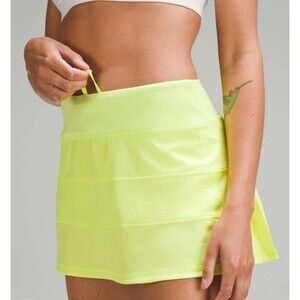 Lululemon Pace Rival Mid-Rise Skirt Highlight Yellow size 6